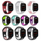 Xiaomi Huami Amazfit Bip Için Silikon Kordon Kayış Kırmızı-Siyah (519130174) - 1