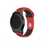 Xiaomi Huami Amazfit Bip Için Silikon Kordon Kayış Kırmızı-Siyah (519130174) - 2