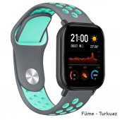 Xiaomi Huami Amazfit Bip Için Silikon Kordon Kayış Kırmızı-Siyah (519130174) - 6