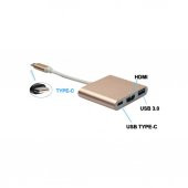 Apple Macbook Usb 3.1 (Type-C) To Hdmi + Usb 3.0 Çevirici Kablo - 5