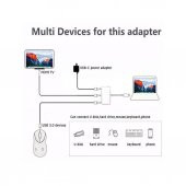 Apple Macbook Usb 3.1 (Type-C) To Hdmi + Usb 3.0 Çevirici Kablo - 7