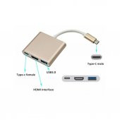 Apple Macbook Usb 3.1 (Type-C) To Hdmi + Usb 3.0 Çevirici Kablo - 8