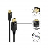 1.8M Mini Displayport To Displayport Kablo 4K 2K - 2