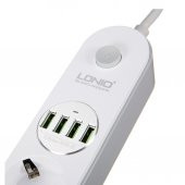 Ldnio SE4432 4xUsb Çıkışlı 4lü Akım Korumalı Priz Beyaz - 5