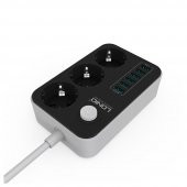 Ldnio SE3631 6xUsb Çıkışlı 3lü Akım Korumalı Priz 2 Metre Siyah - 3