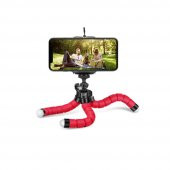 Iphone Huawei Samsung Xiaomi Sony Mini Ahtapot Tripod Kırmızı - 1