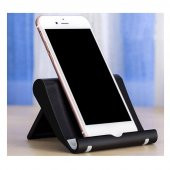 Masaüstü Telefon Tablet Tutucu Stand Katlanır Ayarlanabilir Siyah - 2
