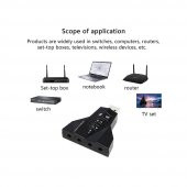 Wozlo 7.1 Virtual Sound 3D Usb Ses Kartı thumbnail 4
