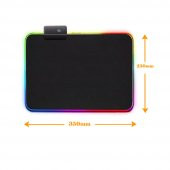 Işıklı Rgb Mouse Pad 25-35Cm Rgb Işıklı Mouse Ped Kaymaz Taban - 3