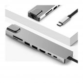 8 In 1 Type C To Hdmı- Sd/ Tf- 2 USB 3.0- USB-C Pd Ethernet Kablo - 5