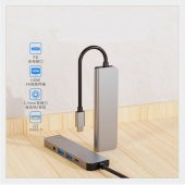 USB 3.1 Type C To Hdmi 4K Ses USB C 2XUSB 3.0 Hub Çevirici Kablo - 6