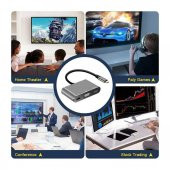 Type-C To 4K Hdmi Vga Usb 3.0 Otg Audio Ses Çevirici Kablo 5 In 1 (518947659) - 9