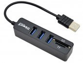 Usb 2.0 3 Port Çoklayıcı Hub Kart Okuyucu 2 İn 1 Combo Sd Tf - 1