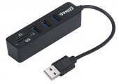 Usb 2.0 3 Port Çoklayıcı Hub Kart Okuyucu 2 İn 1 Combo Sd Tf - 2