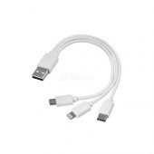 Usb Data Şarj Kablosu Çoklu Şarj Kablosu Mikrousb Lightning Typec - 1