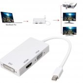 Mini Displayport To Hdmi Dvi Vga Çevirici Çoklu Giriş Dönüştürücü - 2