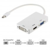 Mini Displayport To Hdmi Dvi Vga Çevirici Çoklu Giriş Dönüştürücü - 5
