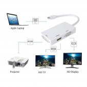 Mini Displayport To Hdmi Dvi Vga Çevirici Çoklu Giriş Dönüştürücü - 8
