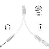 Type C To Kulaklık Çevirici 3.5Mm Aux Ses Ve Şarj Giriş 2 In 1 (456614874) - 3