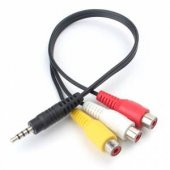 3.5Mm Mini Stereo 3Rca Audio F Çevirici Kablo - 1