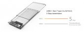 Orico Usb 3.1 Type C 2.5 İnc Hdd Ssd Destekli Harddisk Kutu 5Gbps thumbnail 2