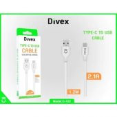 Divex Type C To Usb Şarj Kablosu 2.1A 1.2 Metre Şarj Data Kablosu (390260936) thumbnail 2
