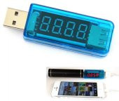 Usb Voltmetre Ampermetre Volt Amper Gerilim Ölçer Led Göstergeli thumbnail 2
