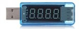 Usb Voltmetre Ampermetre Volt Amper Gerilim Ölçer Led Göstergeli thumbnail 3