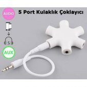Kulaklık Çoklayıcı 5 Port 3.5Mm Çoğaltıcı Iphone Ipad Samsung Lg - 2