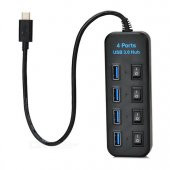 Type C Usb 3.1 To 4 Port Usb 3.0 Hub Çoklayıcı Aç/Kapa Anahtarlı - 1