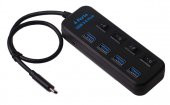 Type C Usb 3.1 To 4 Port Usb 3.0 Hub Çoklayıcı Aç/Kapa Anahtarlı - 3