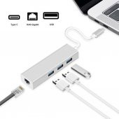 Type C USB Hub USB Type-C To 3 Port USB 3.0 Çoklayıcı 1000 Mbps thumbnail 1