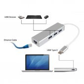 Type C USB Hub USB Type-C To 3 Port USB 3.0 Çoklayıcı 1000 Mbps thumbnail 2