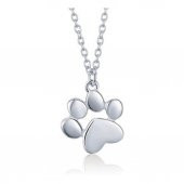 Turbosepet Ayak Pati Hayvansever Kolye Gümüş Kaplama Sevimli Kolye - 1