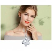 Turbosepet Ayak Pati Hayvansever Kolye Gümüş Kaplama Sevimli Kolye - 2