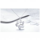 Turbosepet Ayak Pati Hayvansever Kolye Gümüş Kaplama Sevimli Kolye - 3