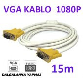 Vga Kablo Full Hd Projeksiyon Lcd Monitör Görüntü Kablosu 15Mt - 1