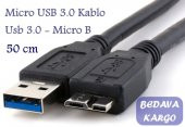 Micro Usb 3.0 Hdd Harddisk Yüksek Hız Şarj Data Kablosu 50 Cm - 1