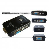2 Port Usb Kvm Switch 2 Pc Kasa Tek Kontrol + 2 Adet Vga Kablo - 3