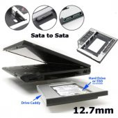 Dvd Yuvasına Ssd Hdd Bağlama Ssd Caddy 12.7 Mm Kızak 2 Hdd Bağla - 2