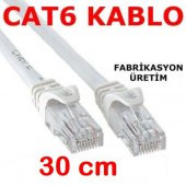 Cat6 Kablo Ethernet Adsl Lan Patch Kablo Fabrikasyon Uçlar 30 Cm - 1