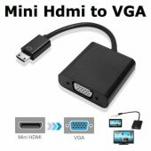 Mini Hdmi To Vga Çevirici Kablo Tablet Kamera Projeksiyon Uyumlu - 1