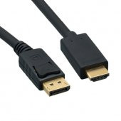 Displayport To Hdmi Kablo 3 Metre Görüntü Aktarma Altın Uçlu - 1