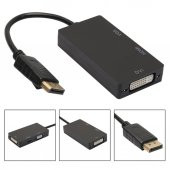 Displayport To Hdmi Dvi Vga Çevirici Dönüştürücü Kablo Laptop Tv 259918840 - 1