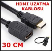 Hdmi Dişi Erkek Kablo Hdmi Uzatma Kablosu 30 Cm Tv Uzatma Kablosu - 1