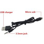 Micro Usb Şarj Ve 3.5Mm Stereo Aux Ses Kablosu 2 In 1 - 1