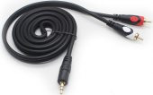 2 Rca Lale To 3.5Mm Stereo Kablo 1.5M Gold - 1