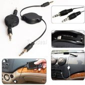 Aux Kablo 3.5Mm Ses Aktarım Ara Kablosu Makaralı - 1