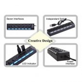 Usb 2.0 Hub 7 Port Usb Hub Çoklayıcı Çoğaltıcı Kaliteli Çipli (259901026) - 1