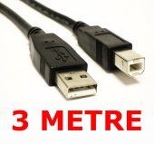 Yazici Kablosu Printer Kablosu Usb 2.0 Filtreli 3 Metre - 1